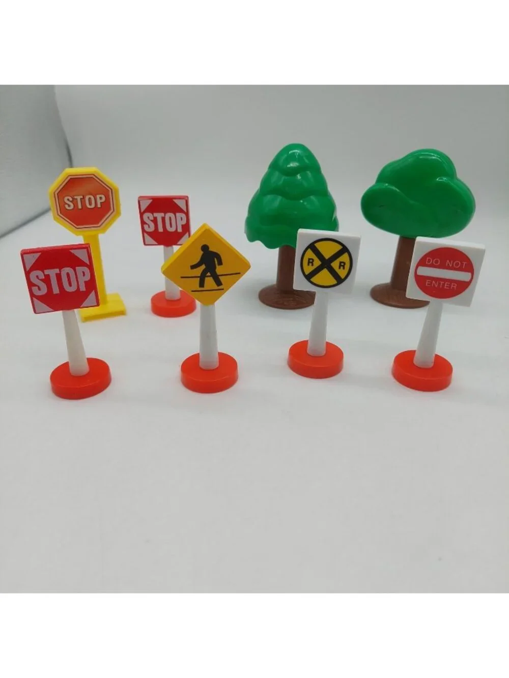 Road Traffic Signs Signals Trees Mini Figure Toys Pretend Play 2